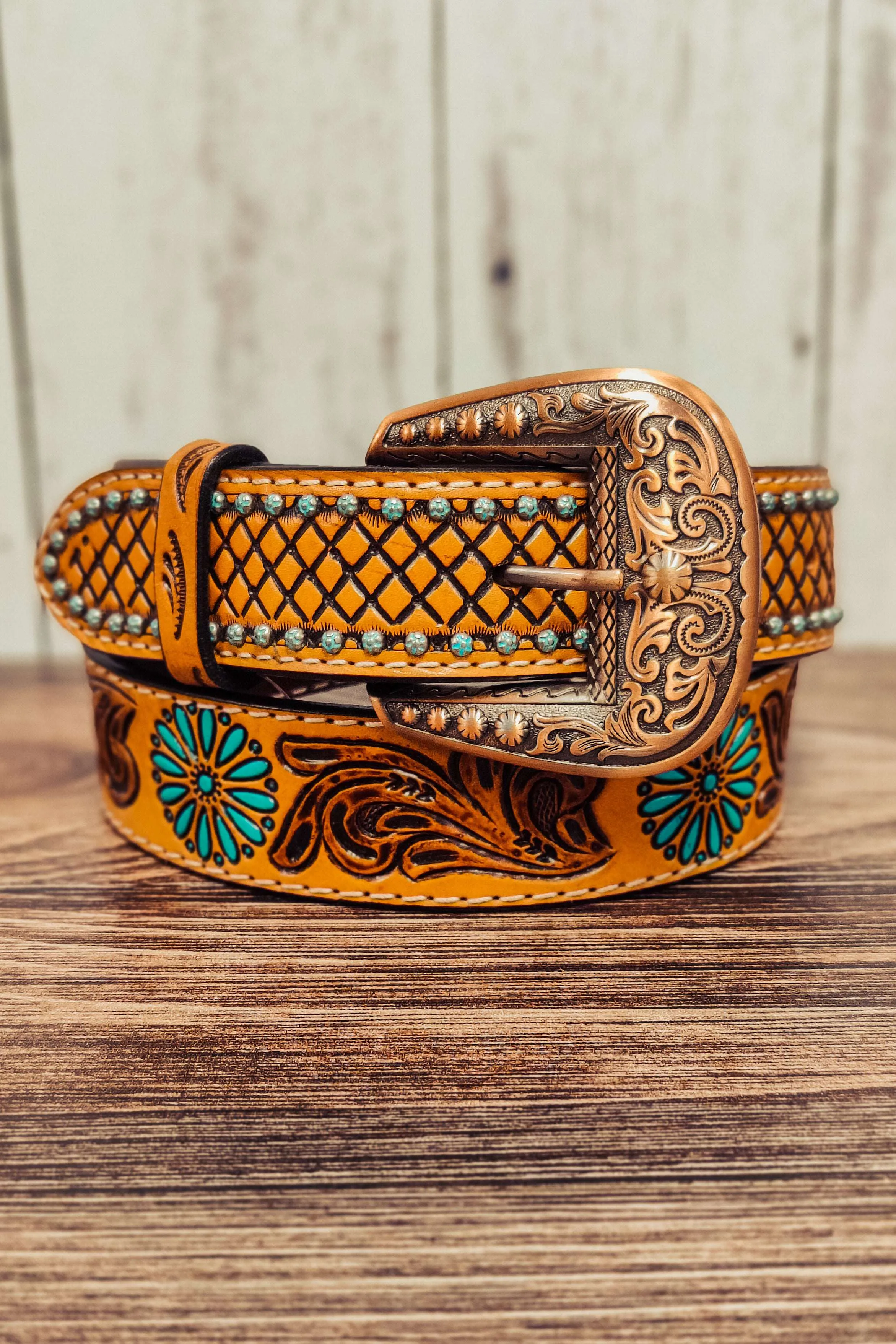 Zuni Tooled Belt